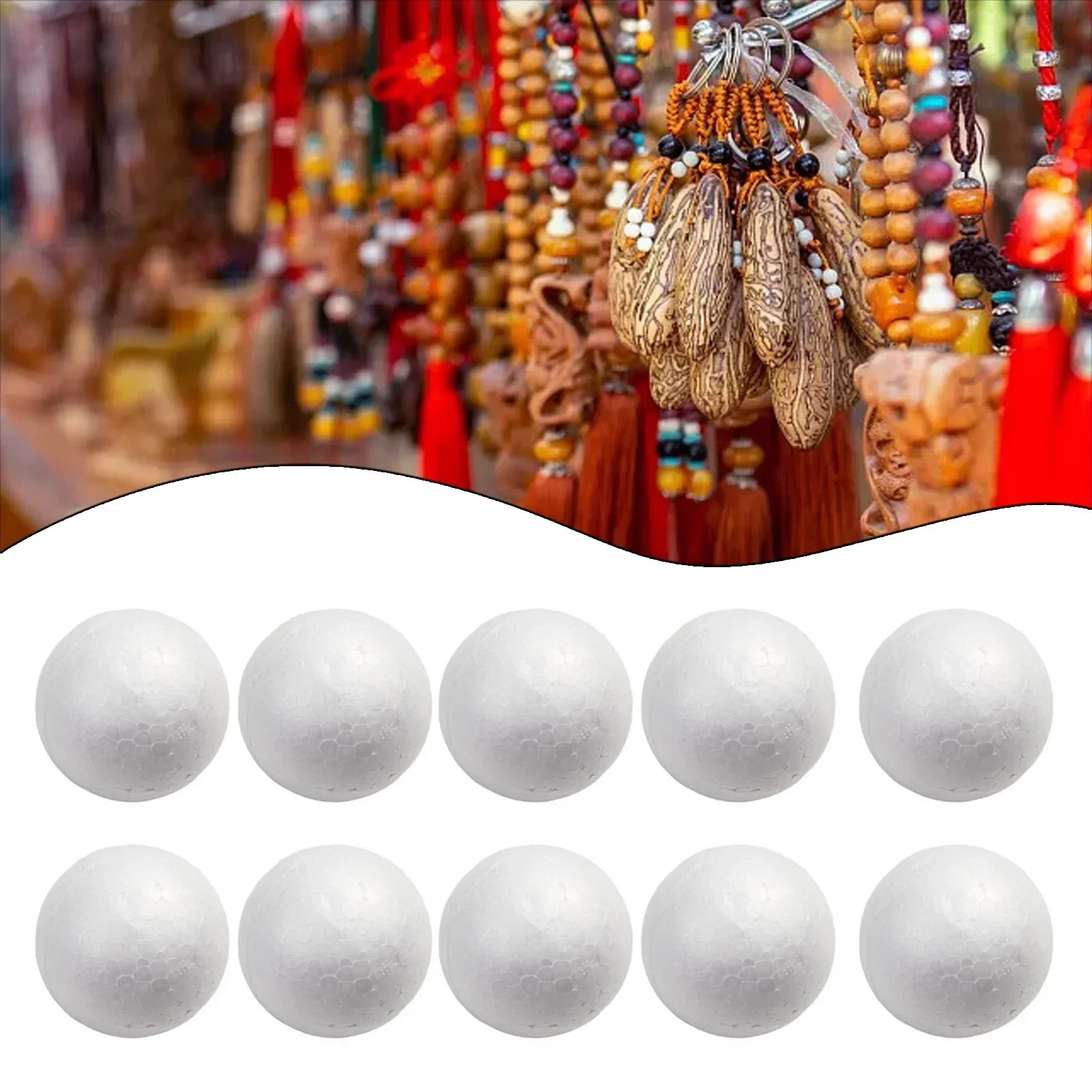 10pcs Party Solid Foam Ball Polystyrene Balls Round Tree White 20mm-100mm Christmas Party Decorations DIY Supplies