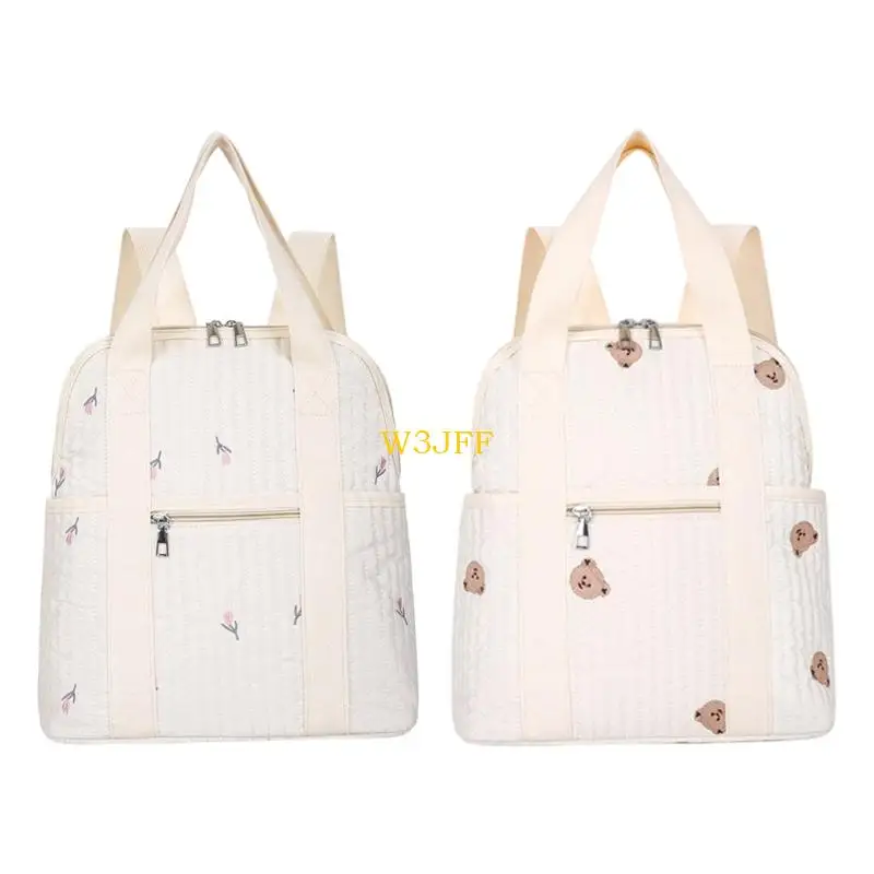 

W3JF Spacious Waterproof Mom Bag Thick Padded Straps Multiple Pockets for Diapers