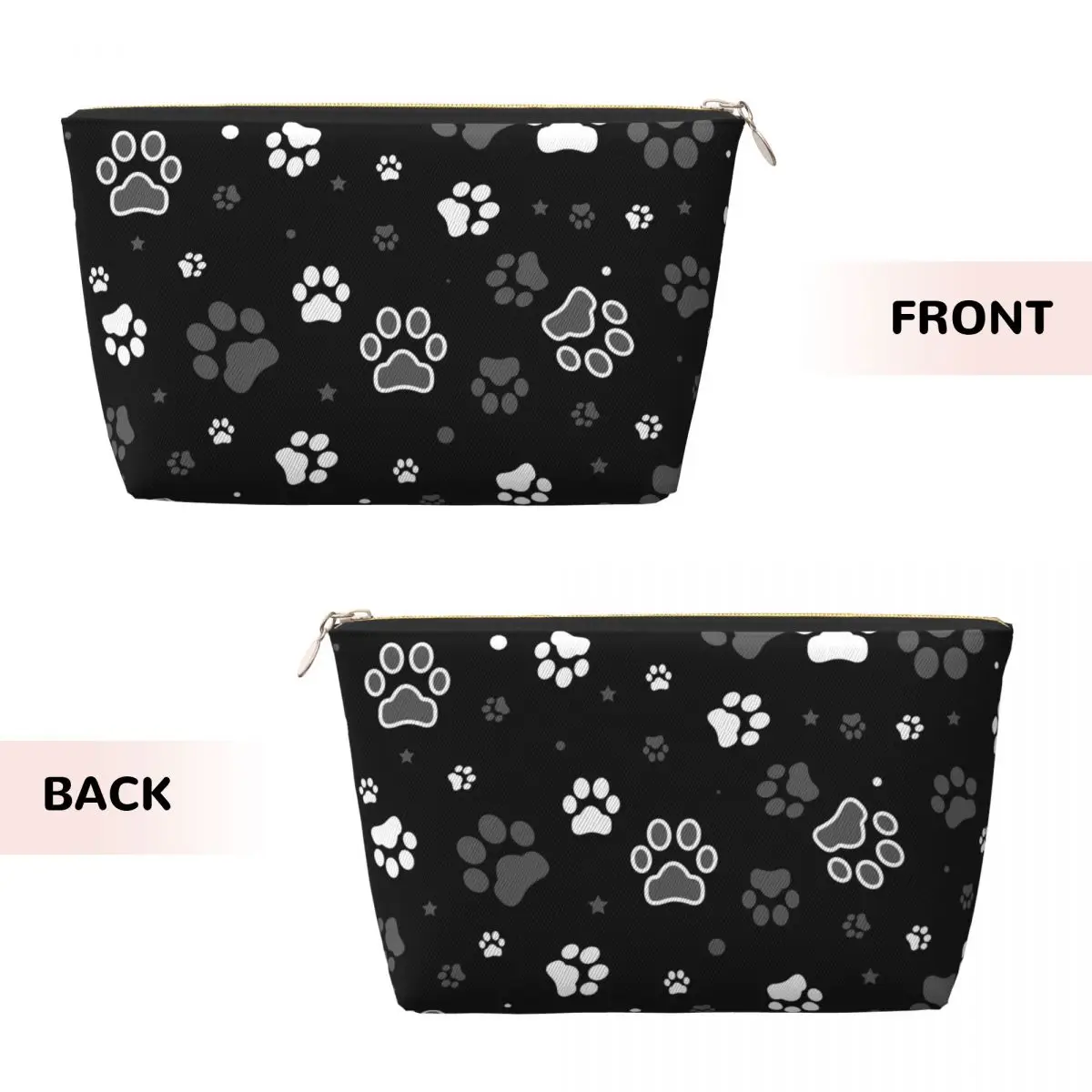 Custom Animal Footprint Dog Paw Prints Cosmetic Bag Women Fashion Large Capacity Makeup Case Beauty Storage Toiletry Bags