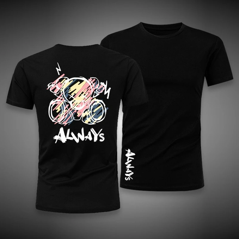 

Лето 2025 г., высококачественные футболки с рисунком и принтом для мужчин и женщин, повседневные свободные футболки с короткими рукавами для улицы 072349