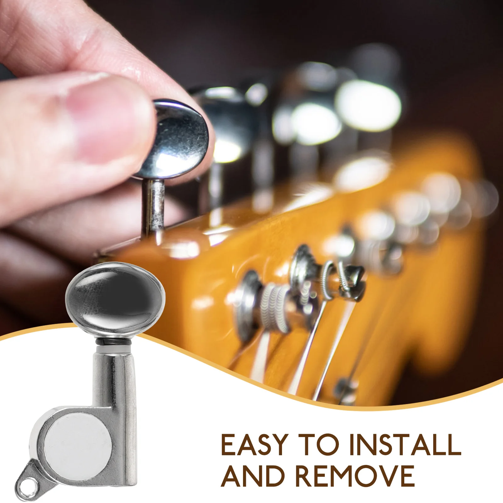 

Fully Closed Button Guitar Tuner Ukulele Tuning Pegs Tuners Acoustic Guitars Musical Instrument Accessories Key Electric