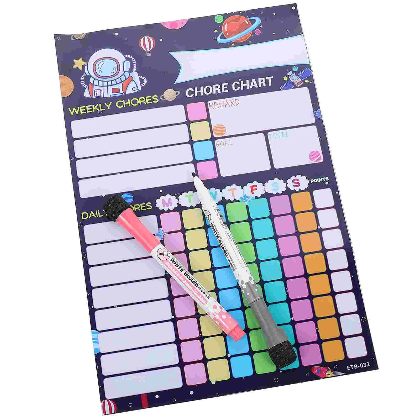 10 PCS Magnetic Kids Reward Table Behavior Chart Reusable Daily Schedule Sticker Housework Chart Family Responsibility