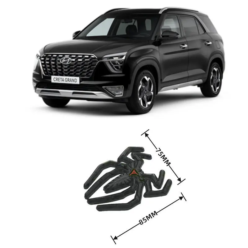 

2 шт. 3D металлическая черная вдова паук логотип автомобильная наклейка для Hyundai creta accent Sonata Terracan Veloster Ioniq 5N kona RN22e Staria