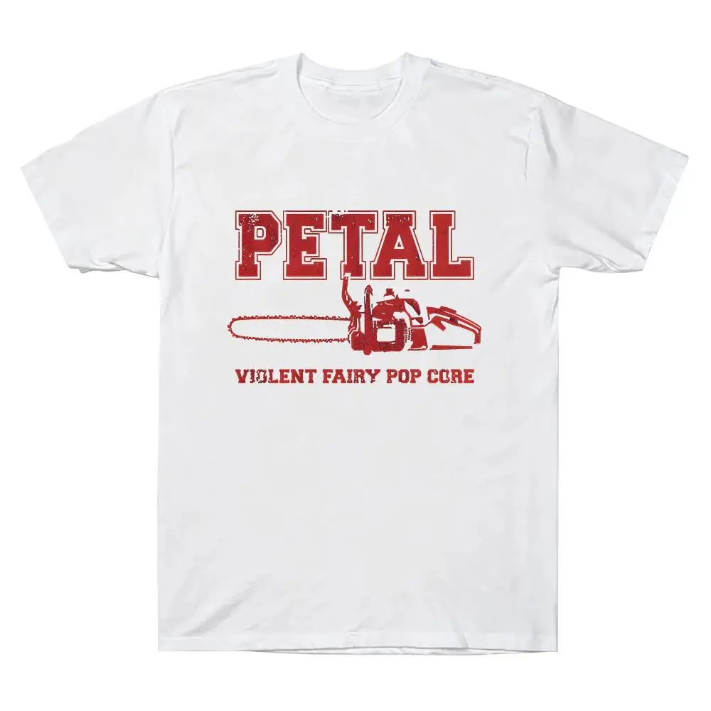 Summer Petal Chainsaw T-shirt Ariana Grande Vintage Graphic Print T Shirt Unisex  Street Style Short Sleeve Cotton Casual Tee