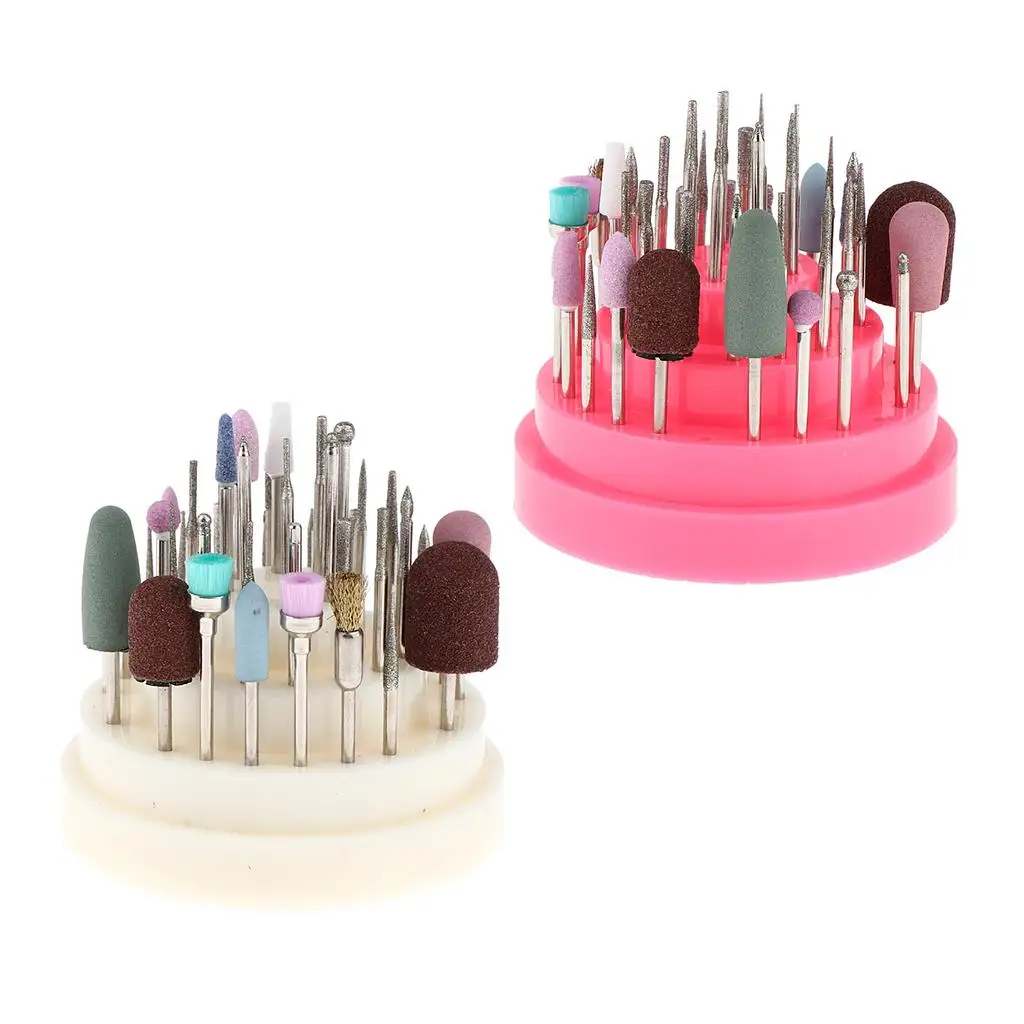 Conjunto de brocas para unhas de carboneto de tungstênio, 45 peças, ferramentas elétricas para manicure e arte em unhas