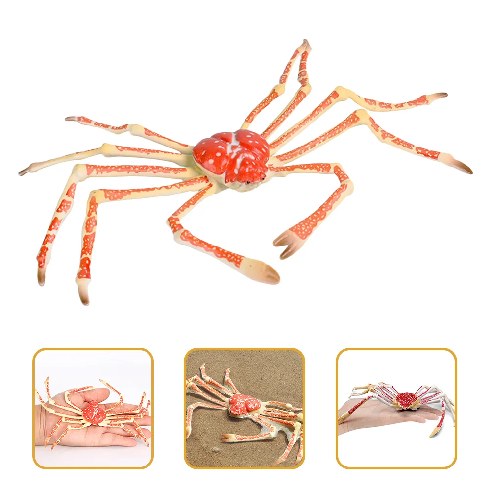 Vivid Marine Animal Model Crab Shape Plastic Figurine Cute Realistic nament Kids Toy Safe Early Educational