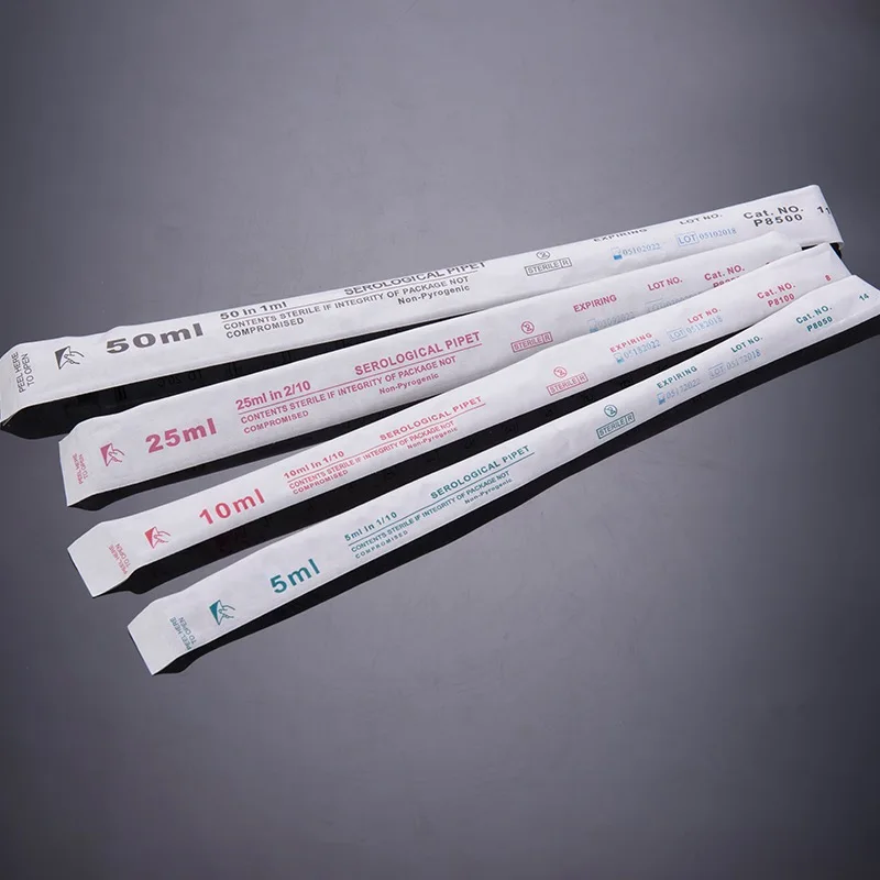 High-quality polystyrene disposable sterile serological pipettes 50ml