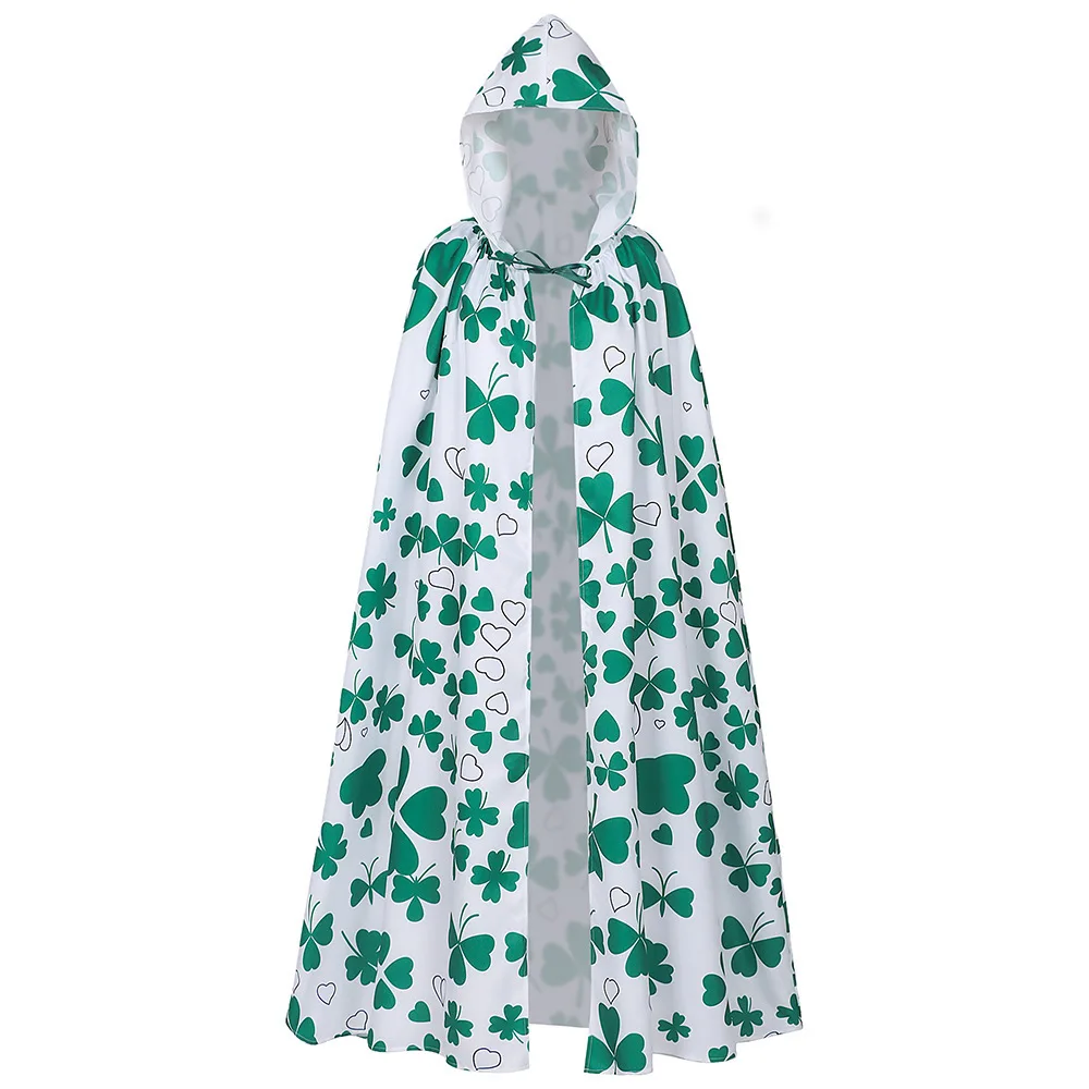 

2026 New Women And Men Neutral Fashionable Printing Irish Costume For Festival Patrick Party Carnival Cloak Halloween Costumes