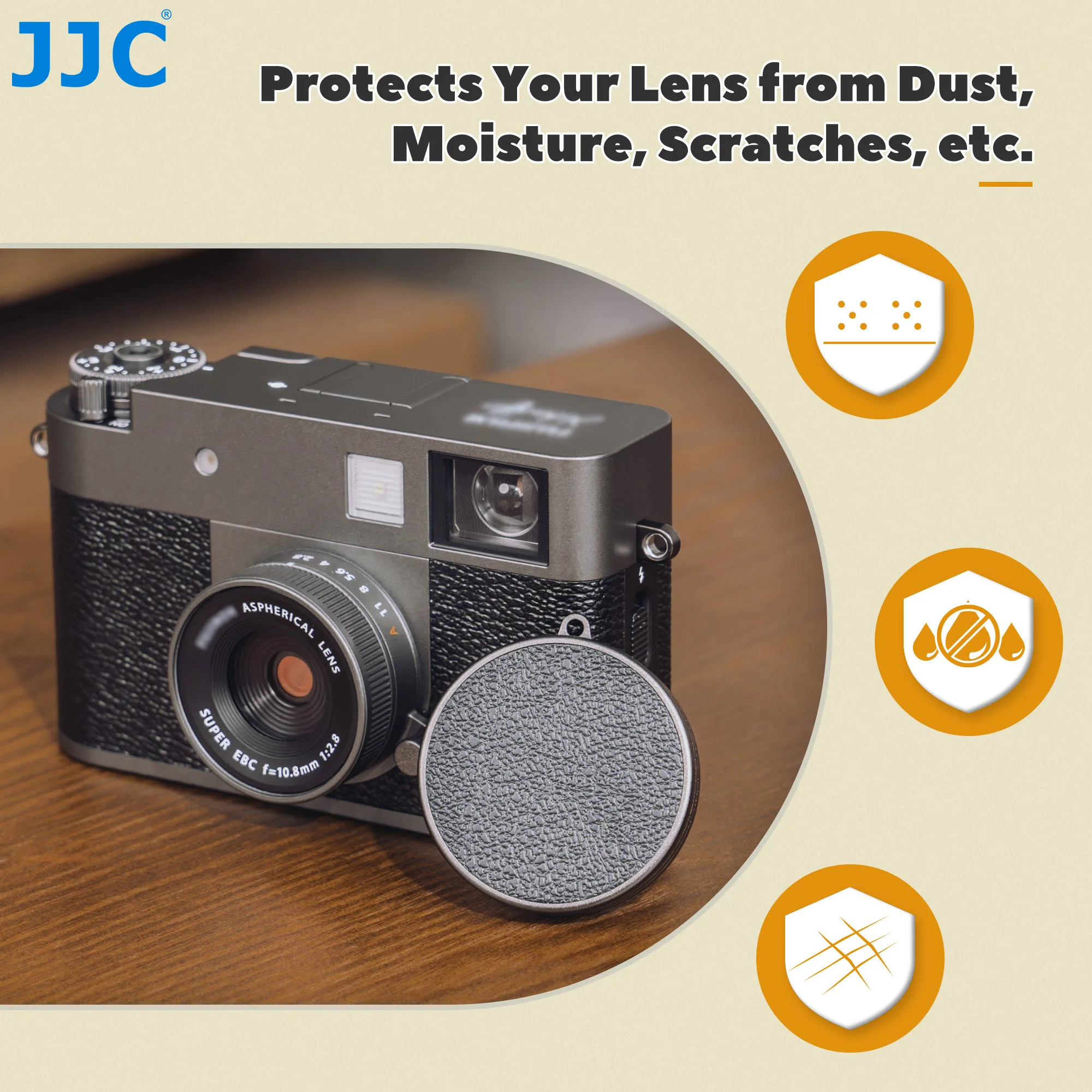 JJC ฝาครอบเลนส์อลูมิเนียมสําหรับ Fujifilm X ครึ่งน้ําหนักเบากล้อง LEN ฝาครอบ Thumb Grip L-Shaped Hand Grip Fujifilm X อุปกรณ์เสริมครึ่ง