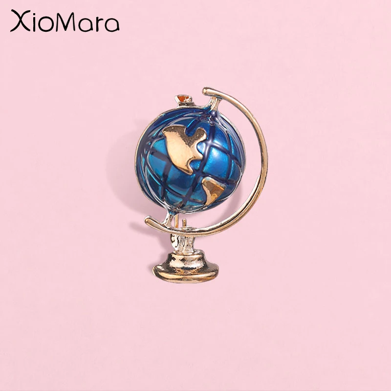 Mini Globe Enamel Pin, Vintage World Map Earth Planet Badge, Fashion Accessory, Gift for Travel & Geography Lovers