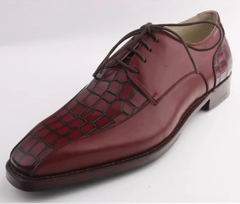 sipriks handmade men\'s genuine leather shoes good quality goodyear welted shoes
