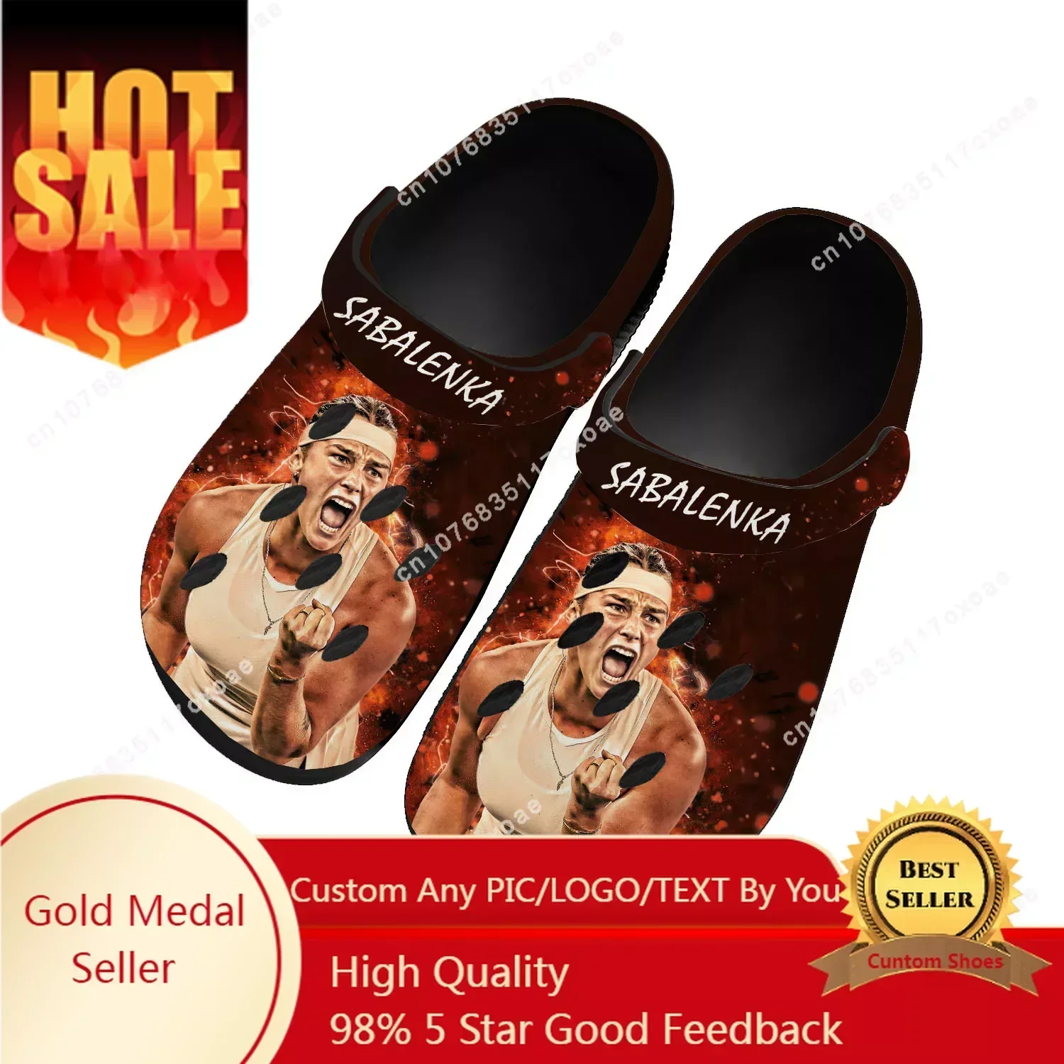 

Aryna Sabalenka tennis Home Clog Mens Women Youth Boy Girl Sandals Shoes Garden Custom Made Breathable Shoe Beach Hole Slippers