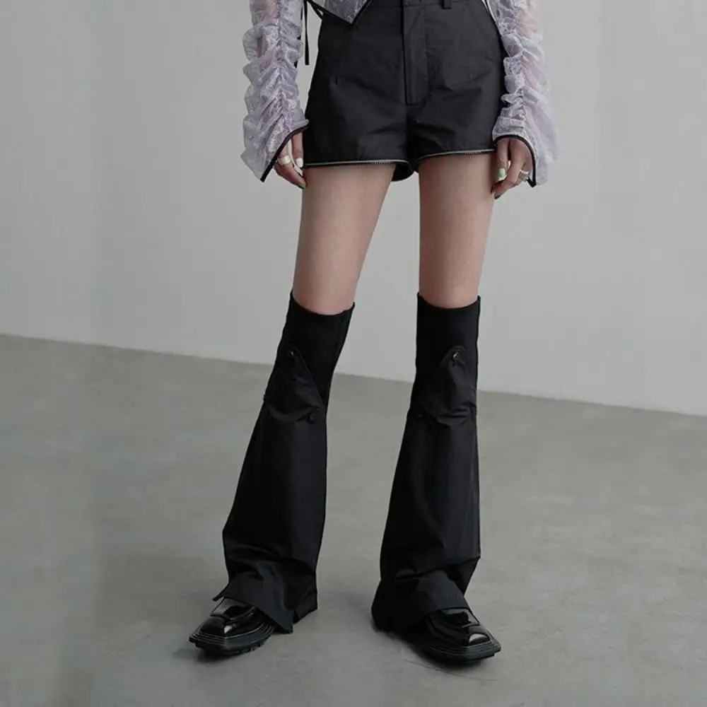 

Patchwork Knee High Leg Warmers Punk Over-knee Bell-bottoms Socks Locomotive Style All Match Casual Foot Cover Autumn