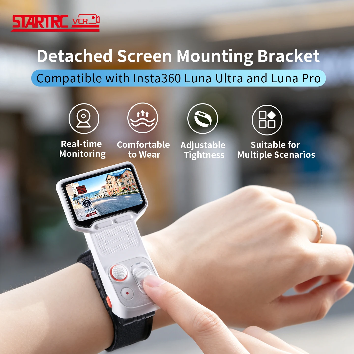 360° Adjustable Separate Screen Fixed Bracket For Insta360 Luna Ultra/Pro Camera Accessory Stand Horizontal Vertical Shooting