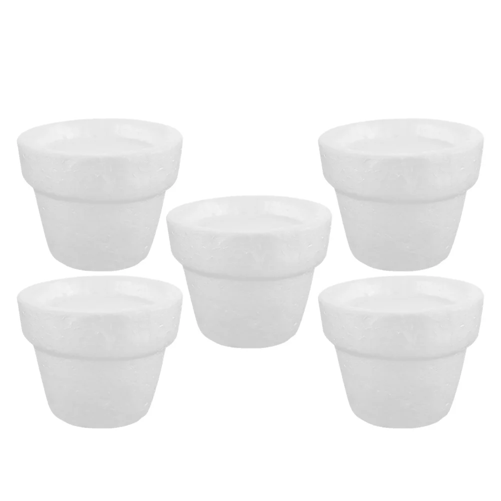 5 szt. Podstawki piankowe do doniczek, białe, do kompozycji kwiatowych, dekoracji na imprezy DIY, rękodzieła, materiały do aranżacji kwiatowych