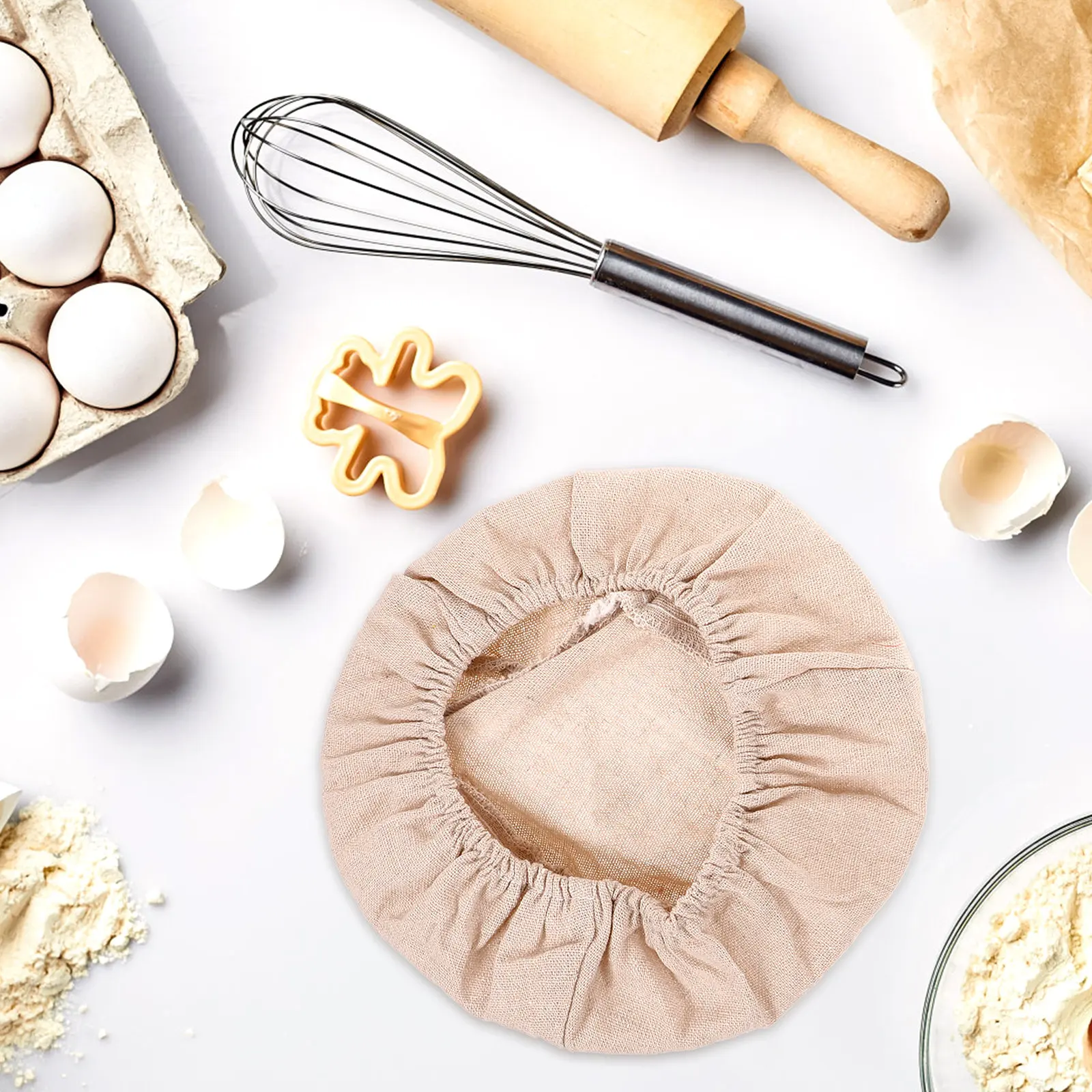 2Pcs Sourdough Bread Cloth Liner for Banneton Basket Dough Rising Smooth Surface Non-Stick Air Circulation Baking Accessories