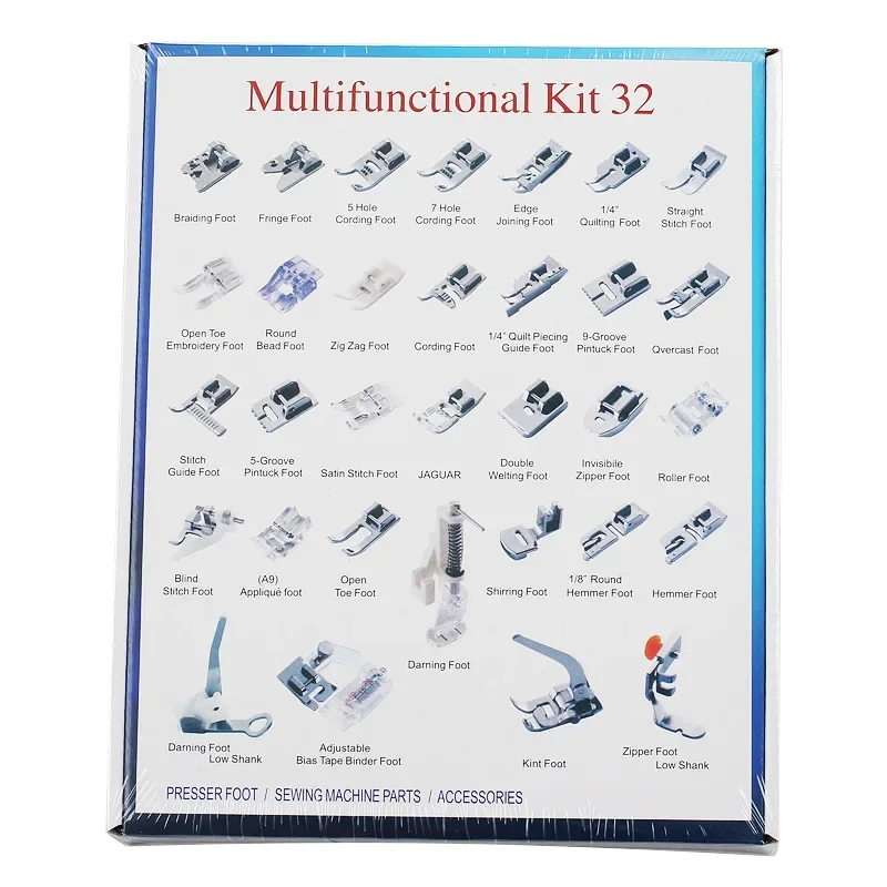 Multi-functional Home Sewing Press Foot 32 Pieces 42 Pieces 48 Pieces 52 Pieces 62 Pieces 82 Pieces Press Foot Set Sewing