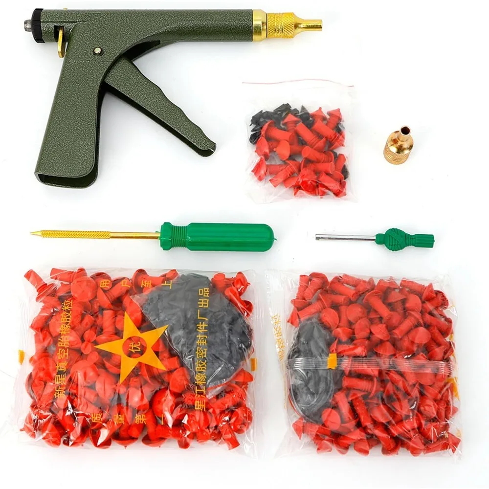 

Tire Plug Gun Tire Repair Kit With Plugs Universal Bike Tire Repair Tool Plugs Vacuum Gun Kit For Motorcycle Truck Tractor