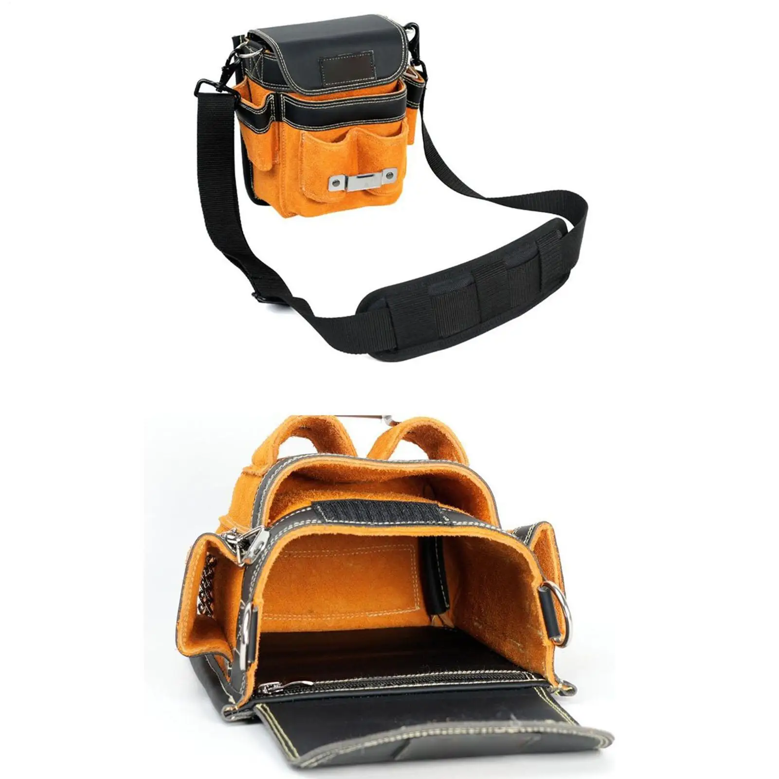 Tool Belt Bag Waterproof Multiple Pockets Pack With Shoulder Strap Waterproof Work Pouch For Men For Construction Electrical