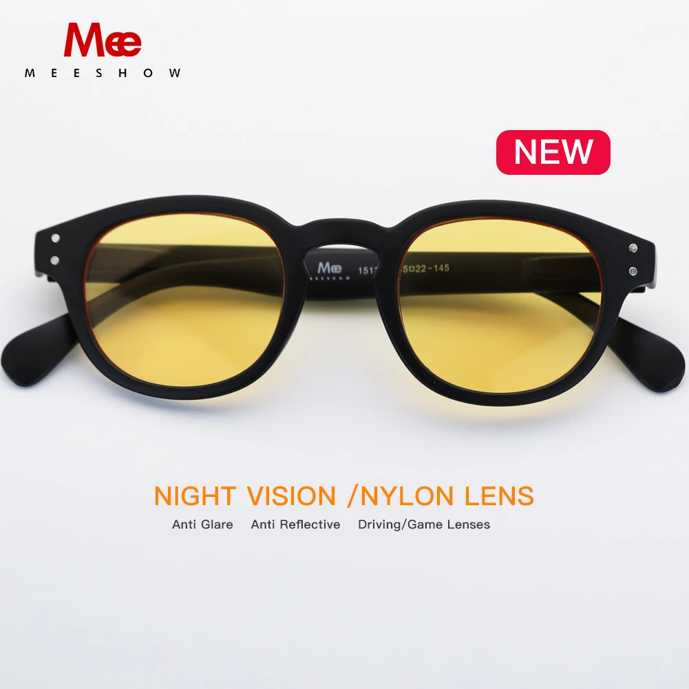 Meeshow Brand Sunglasses New Men Women Retro Fashion Driving Design Frame 100% UV Protection Night Vision Yellow Sun glasses