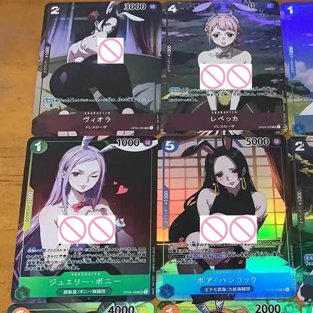 9pcs/set OPCG Anime Sexy Collection Card Yamato Nefertari D.Vivi Fat Buttocks Ample Breasts Half Naked Card Colorful Flash Gifts