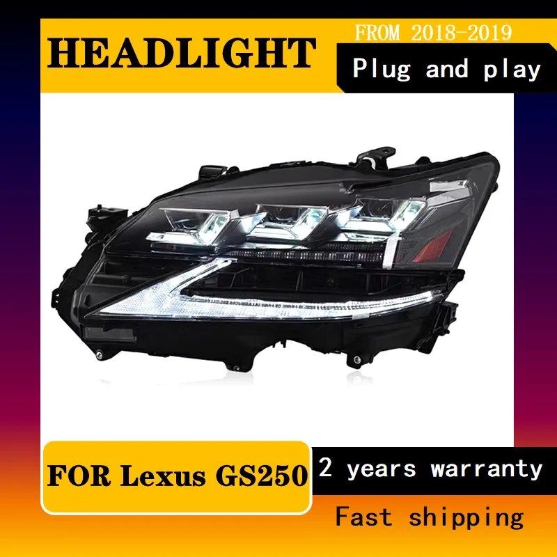 Car Styling for Head Lamp for Lexus GS250 Headlight 2016-2019 Headlights GS350 DRL Turn Signal High Beam Angel Eye Projector