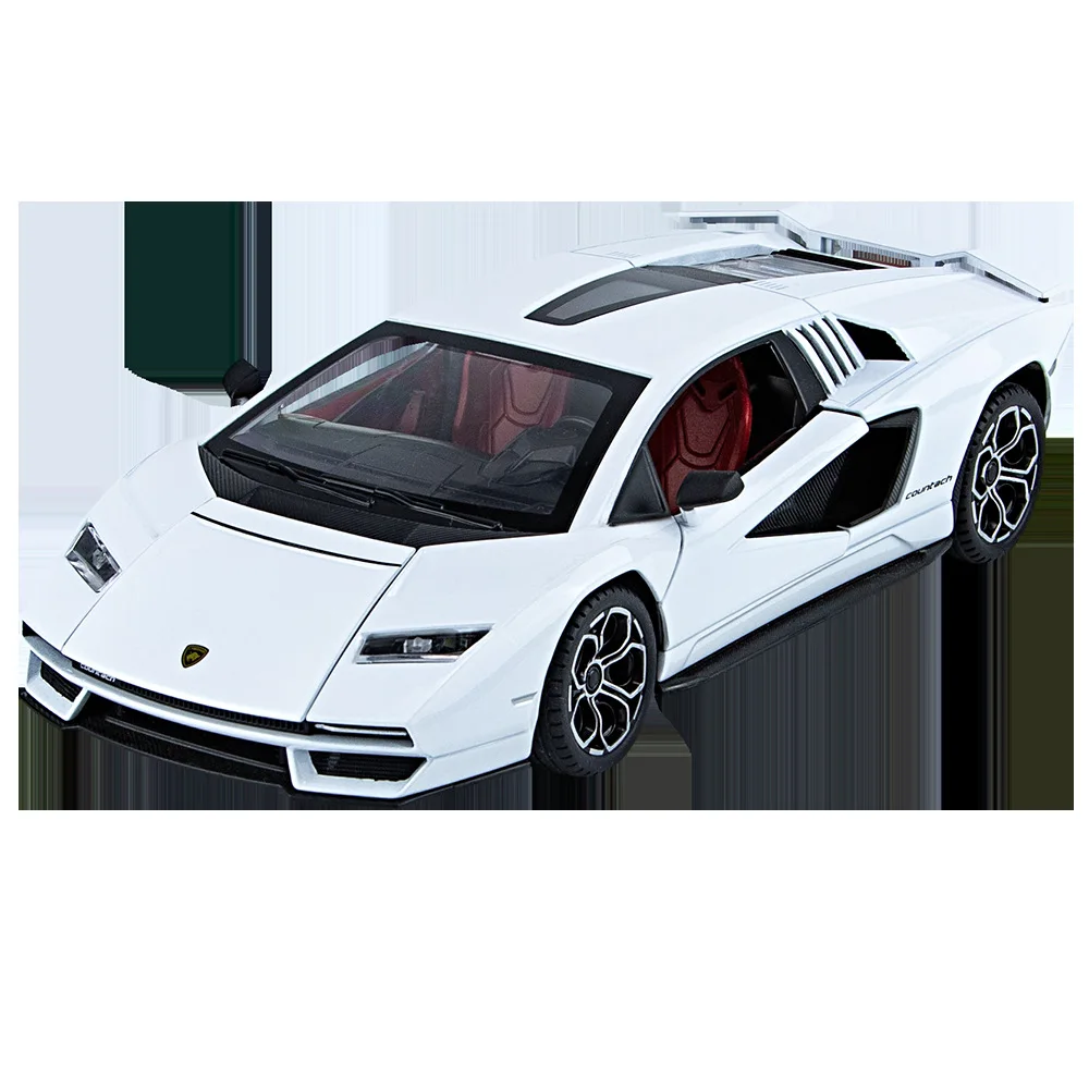 1:24 Lamborghini Countach LPI 800-4 Simulation Diecast Metal Alloy Model car Sound Light Pull Back Collection Kids Toy Gifts