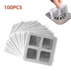 Disposable Hair Catcher Shower Drain Cover Mesh Stickers,Floor Drain Sticker Shower Cover Kitchen Bathroom Sink Strainer Stopper