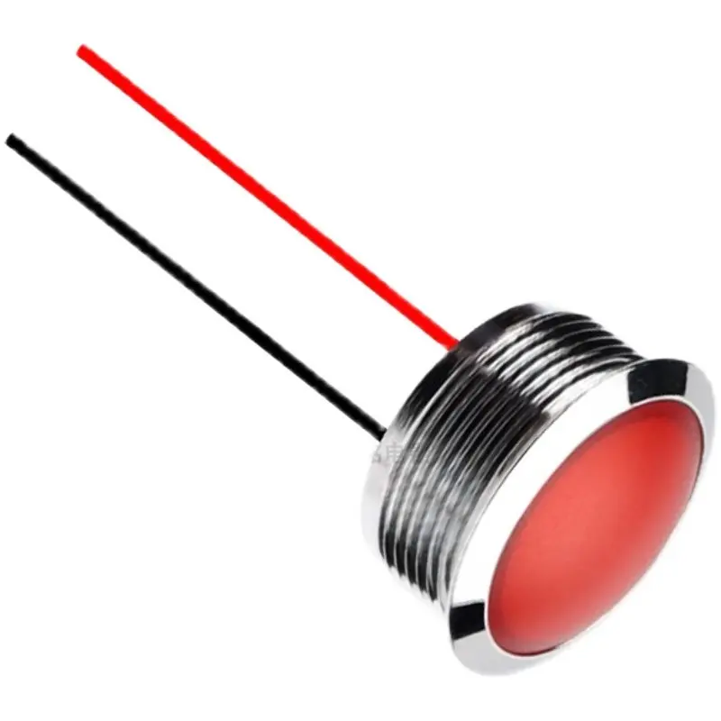 6/8/10/12/16/19/22MM LED Metal Indicator Light Waterproof Signal Light With Wire 3V ~ 220V Red/Yellow/Blue/Green/White