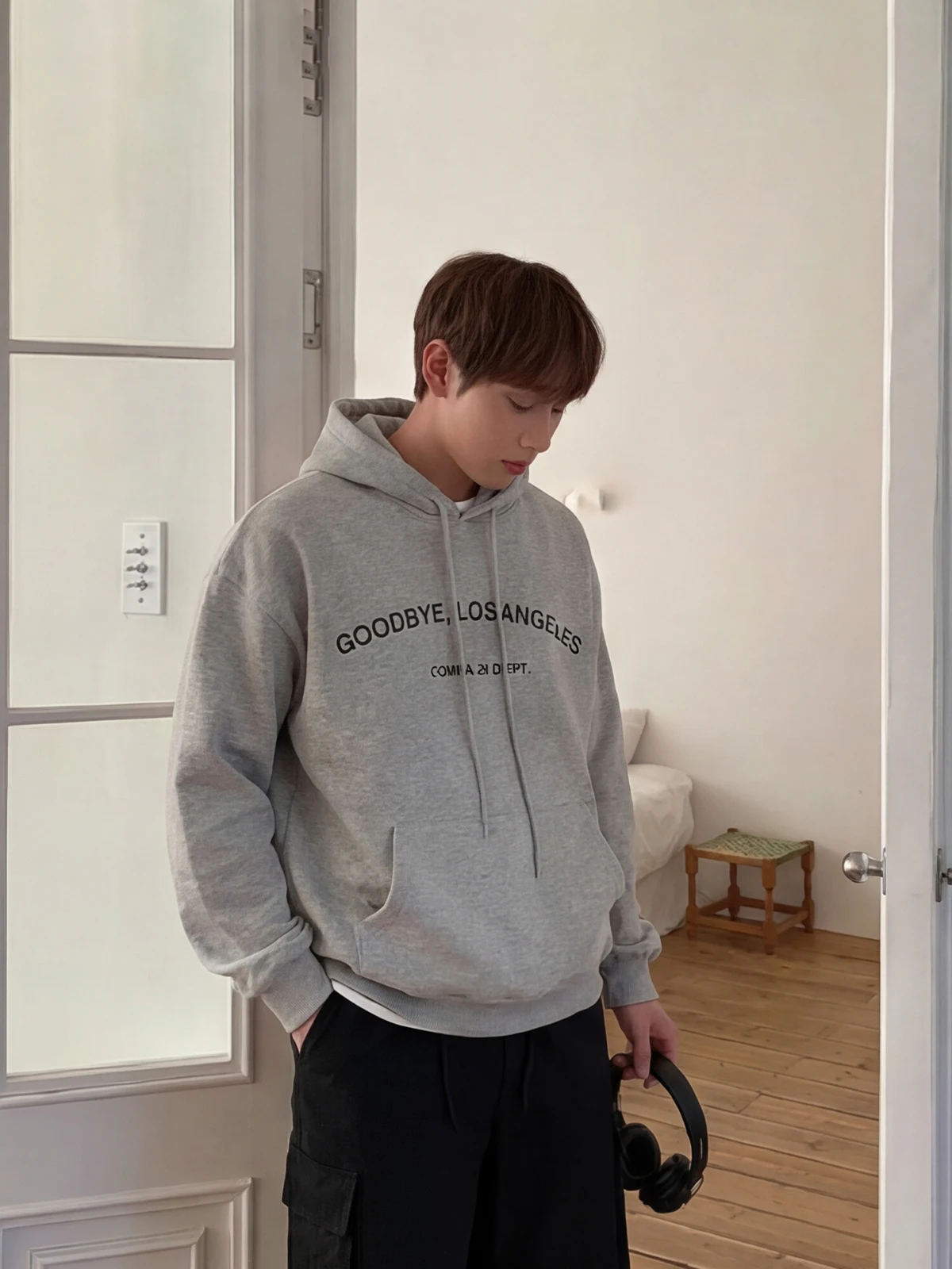 

Мужское худи оверсайз из плотного американского хлопка с принтом, со спущенным плечом, высокой плотностью ткани, премиум-качество, повседневный уличный стиль