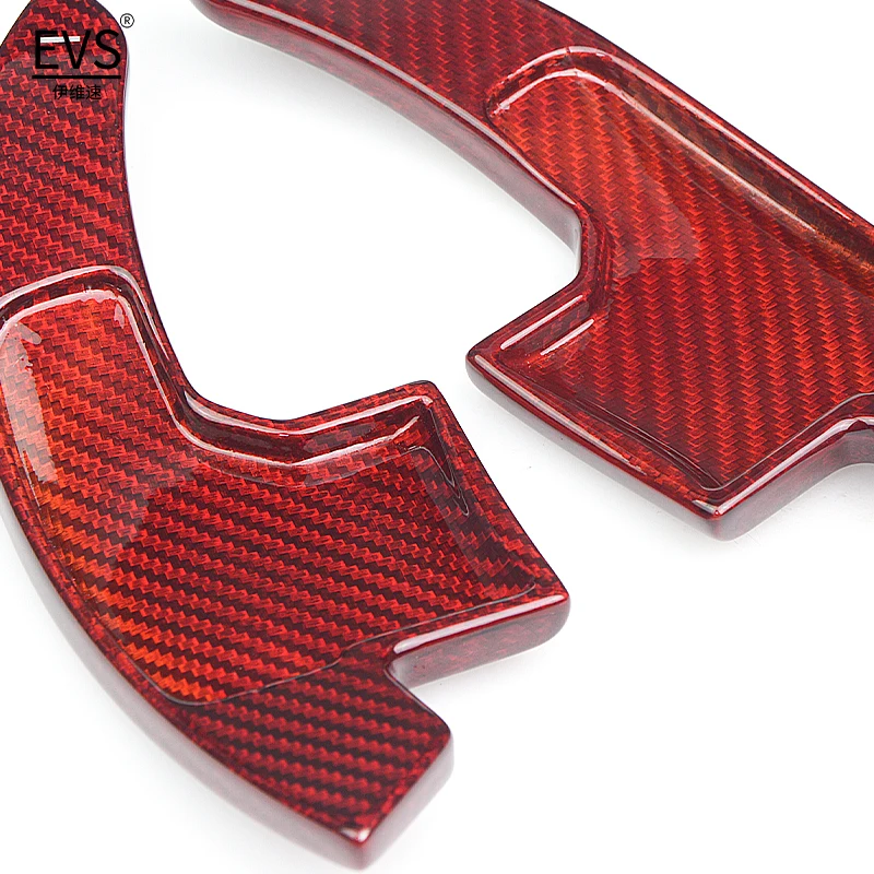 Volante de fibra de carbono Compatible con Ford Mustang 2015-2021, accesorios para coche