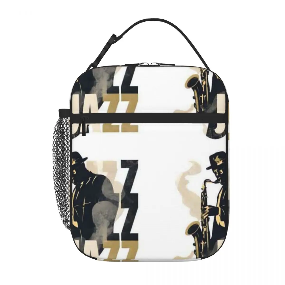 Bestselling Jazz Club Nights Geometric Insulated Lunch Bag Preschool Lunch Lightweight Lunch Bag