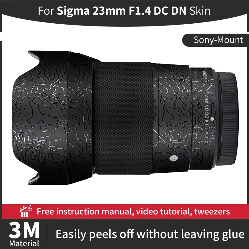 For Sigma 23mm F1.4 DC DN Sony-Mount Camera Lens Skin Sigma 23mm Sony Skin Anti-scratch Camera Lens Sticker protective film