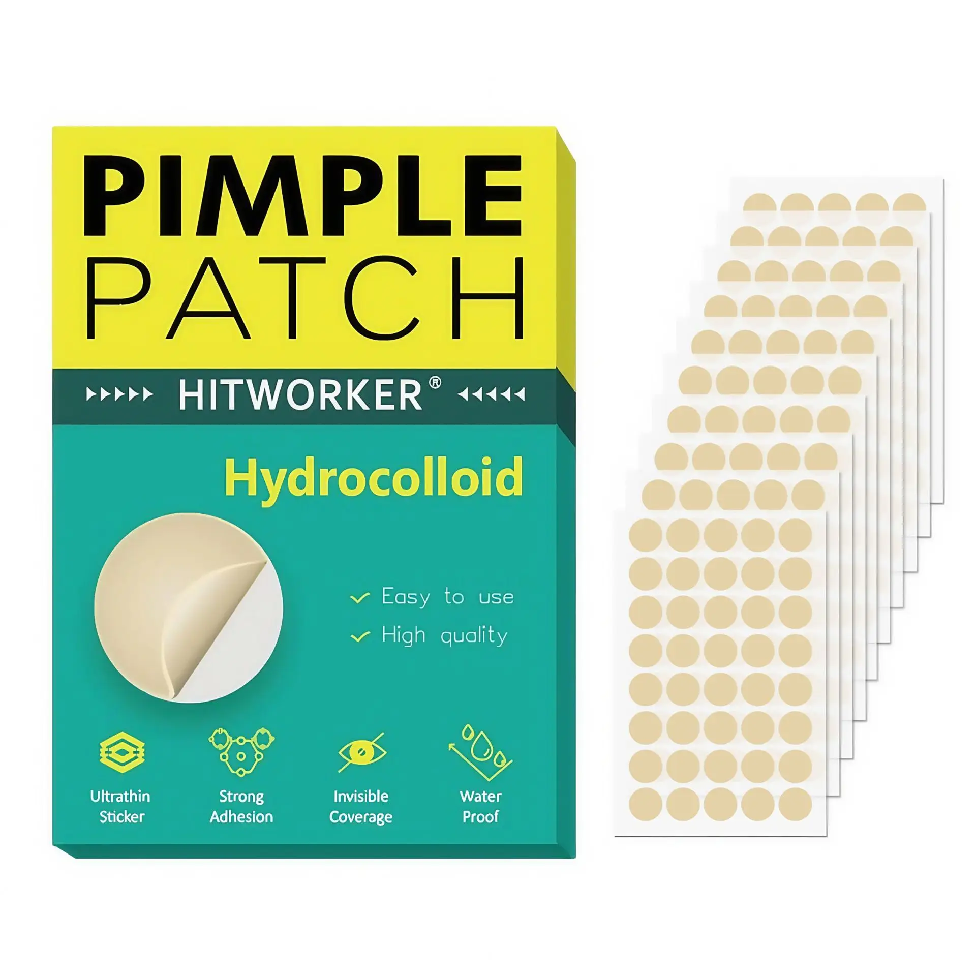 400 pieces/box of skin color colloidal acne patch - alcohol free, odorless acne mask patch, suitable for both men and women