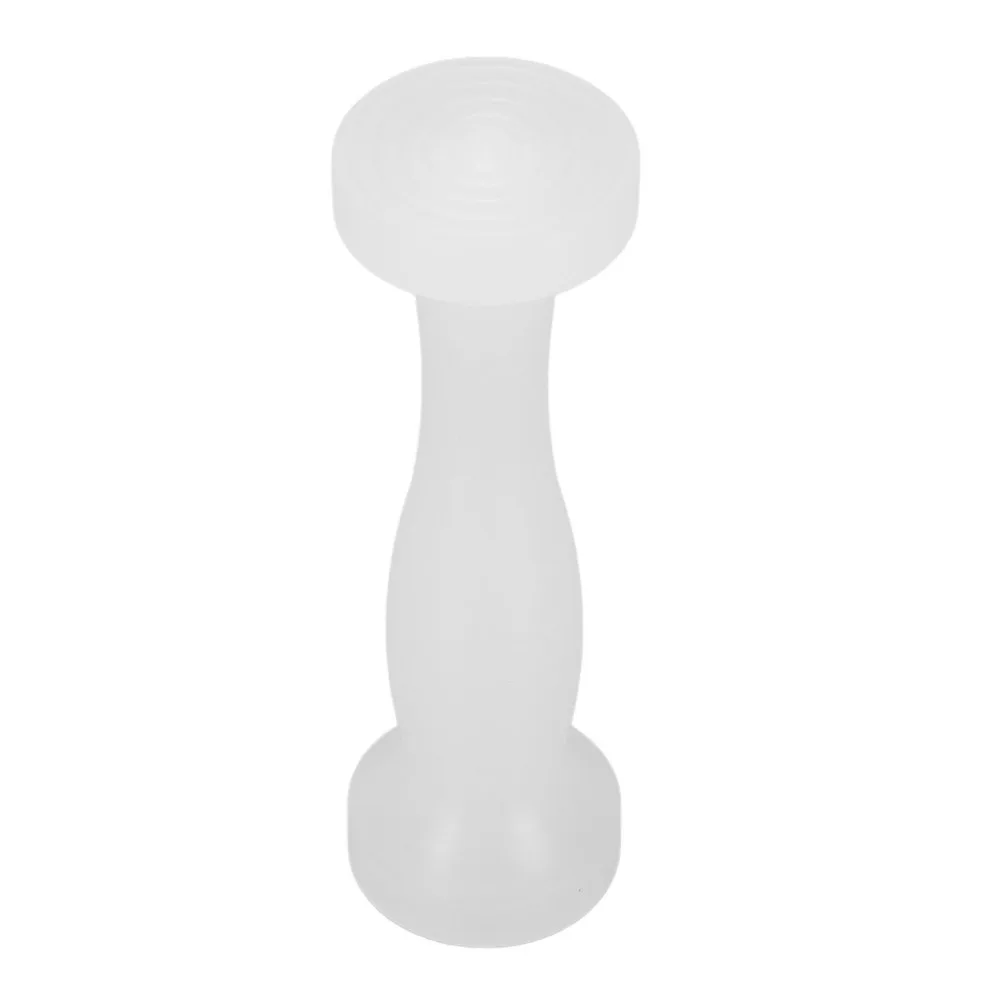 PP Material Coffee Tamper Flat Threaded Base Ergonomic Handle Coffee Hammer Double Headed White Color Coffee Press Tamper