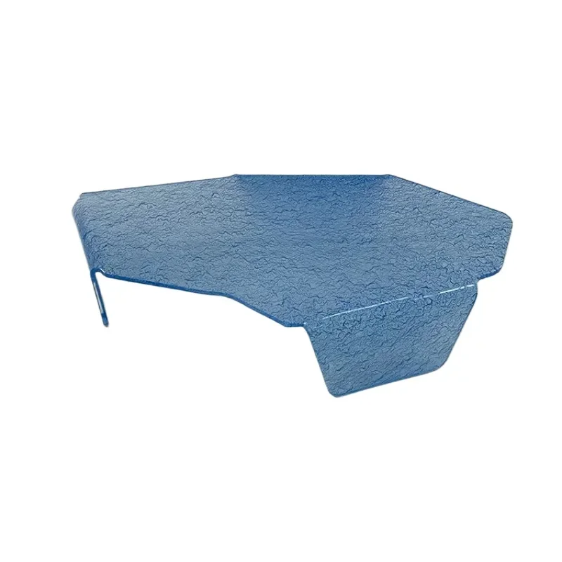 Light luxury water wave pattern acrylic art edge table living room villa coffee table