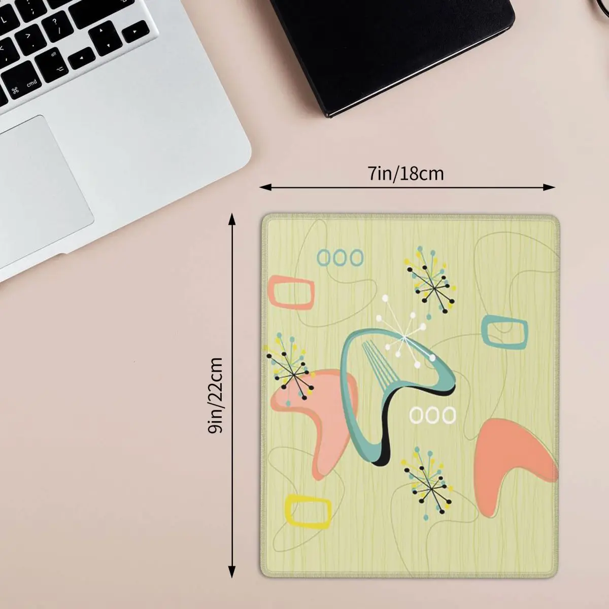 Retro Eames-Era Atomic Inspired Geometry Pattern Mouse Pad Computer Keyboard Mouse Mat Gamer Laptop Desk Mat Office Accessories