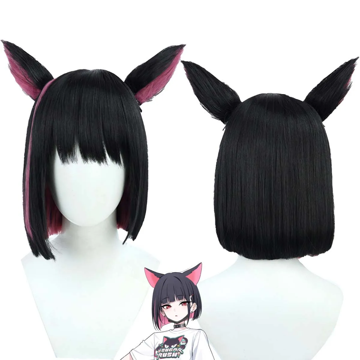 

Высококачественный парик для косплея Хэллоуин: Сайба Мидори (Blue Archive)