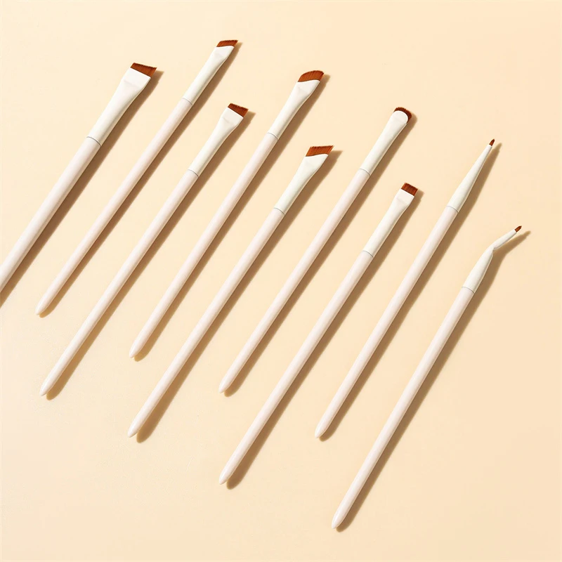 1/3/7/9-teiliges abgewinkeltes Sichel-Eyeliner-Pinsel-Set, ultradünner, flacher Augen-Detailpinsel, schräger Augenbrauen- und Präzisions-Augen-Make-up-Pinsel – Detail 6
