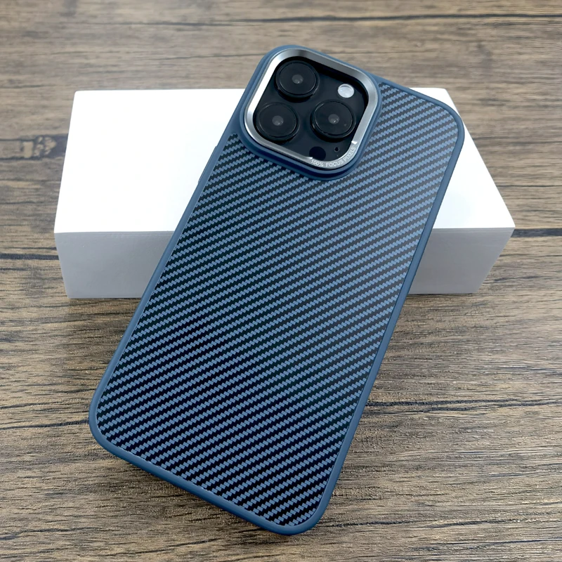 Carbon Fiber Texture Matte Case For iPhone 16 15 14 13 12 11 Pro Max 15Pro 14Pro iPhone15 For Magsafe Mag Safe Charge Full Cover