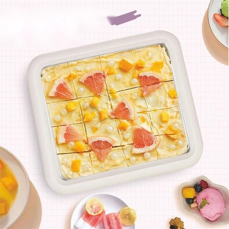 

Yogurt Ice Cream Maker Home Use Non Electric Portable Homemade DIY Frozen Dessert Kids Ice Cream Machine Freezing Tray