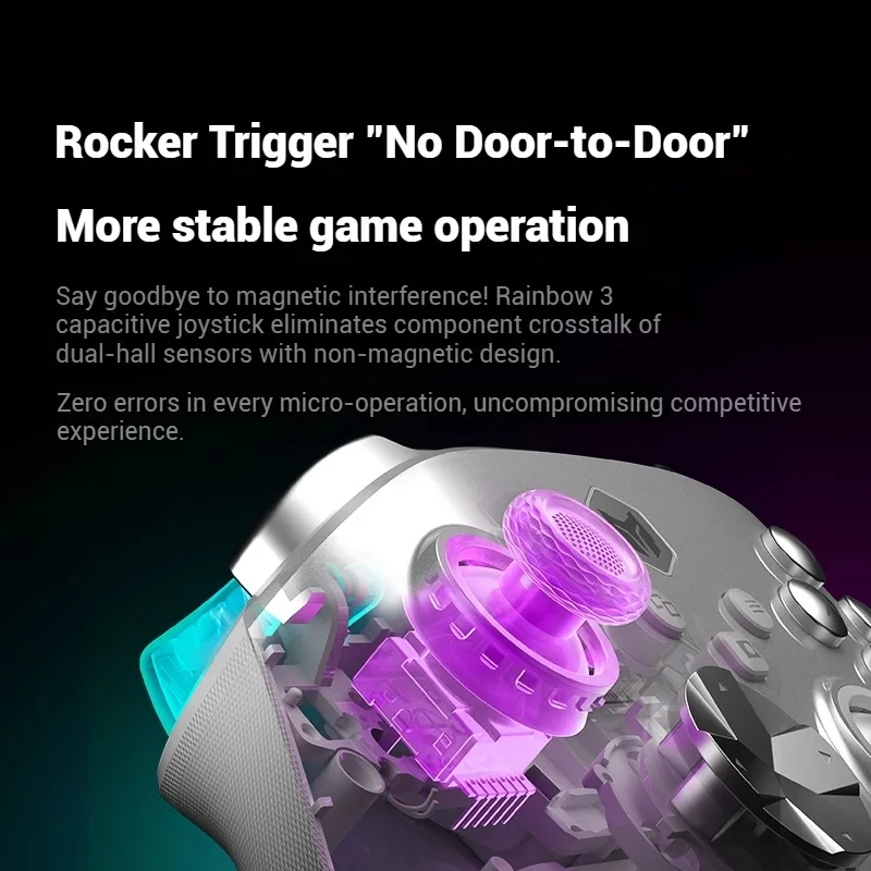 New BIGBIG WON Rainbow3 Wireless Game Controllers NearLink 2.4G Hall Joystick Micro Motion Button RGB Gamepad for PC/Switch/XBox