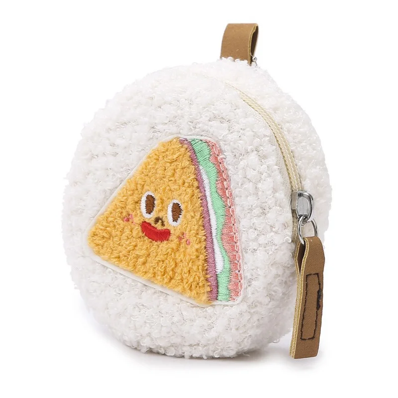 Niche Design Lamb Wool Earphone Coin Purse Portable Simple Hanging Coin Purse