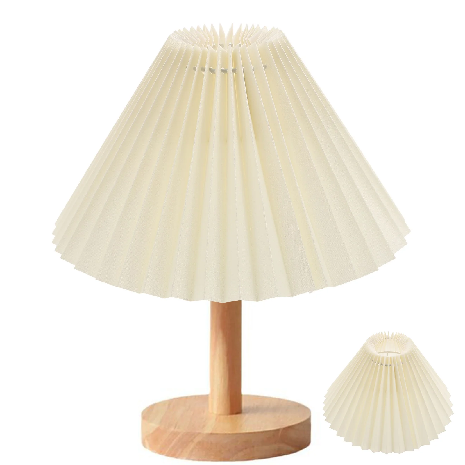 

1 шт. стильный плиссированный тканевый абажур, складной дизайн, простой в использовании декоративный светильник, аксессуар, домашний абажур