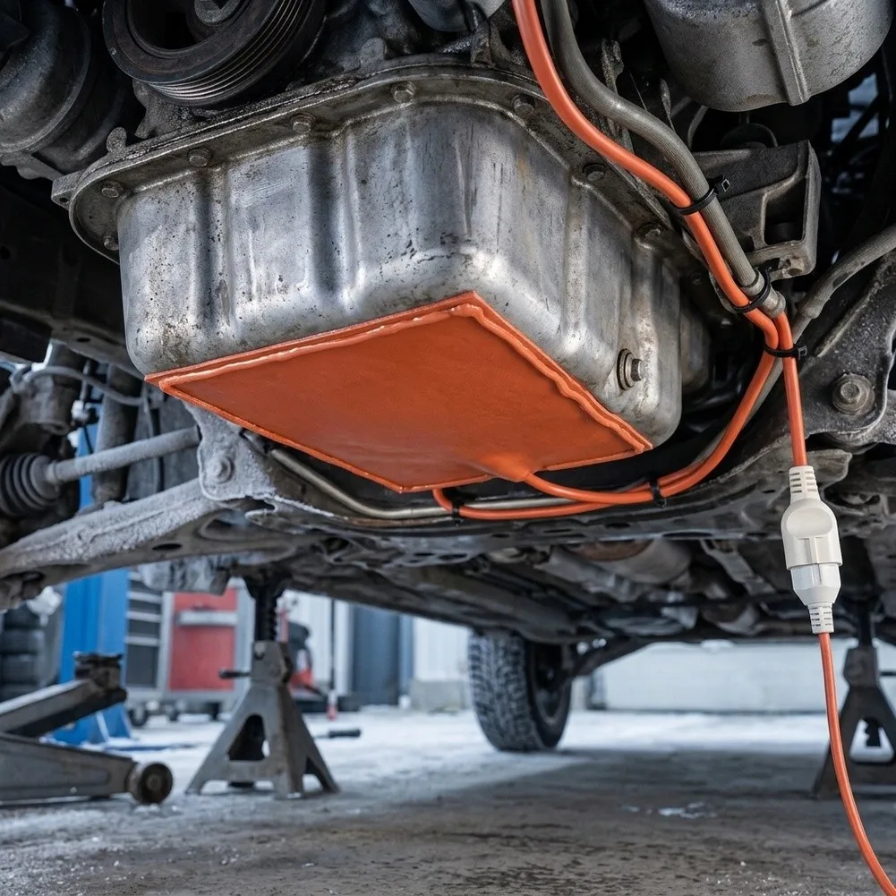 Engine Oil Pan Heater Made of For Premium Silicone for Reliable Cold Start Performance 13x23cm 9x13cm Waterproof Pad
