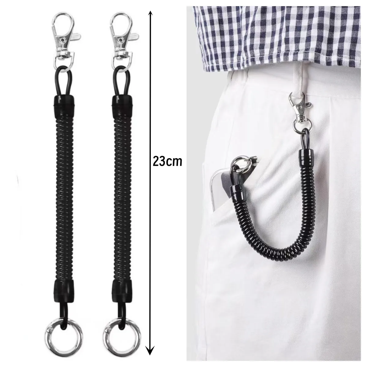 Outdoor Hanging Rope Telescopic Anti-theft Spring Hanging Rope Anti loss Elastic Rope