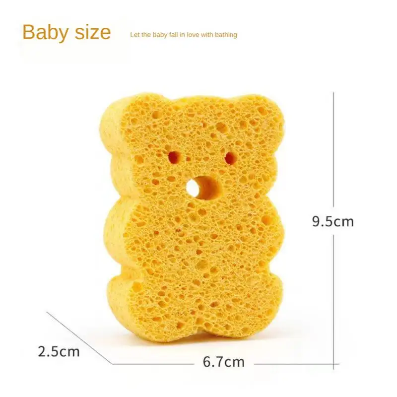 Natural Wood Pulp Sponge Cute Animal Children Kids Infants Shower Bath Toys Durable Healthy Sponge Scrubber Bathroom Accessories