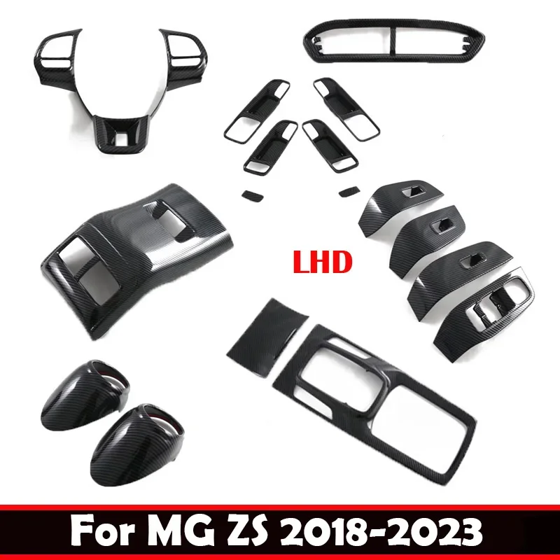 LHD For MG HS 2018-2023 window rise gear water cup cover air conditions outlets frame steering wheel cover interior Accessories