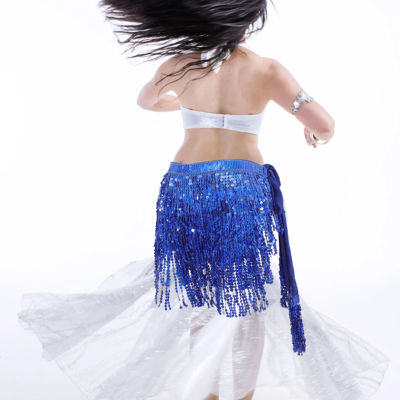 

Sequin Tassel Waist Towel Hip Scarf Belt Belly Skirt Sequins Dancing Skirts Wrap