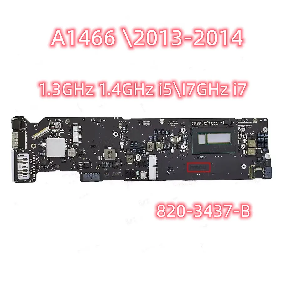 Imagem -02 - Original A1466 Placa Mãe 8203209-a 820-3437-b 82000165-a para Macbook Air 13 A1466 Placa Lógica i5 i7 4gb 8gb 20122023